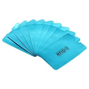 RFID Bloqueo Crédito Tarjeta Fundas,20 Paquetes Sin Contacto,Claro Azul - Imagen 1 de 5