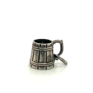 Vintage Sterling Signed 930 Suomi Handmade Tankard Beer Mug Cup Charm Pendant - Picture 1 of 9