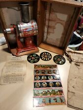 Antique Magic Lantern, Lantern Magica Original, With Boxes & 9 Glass Slides
