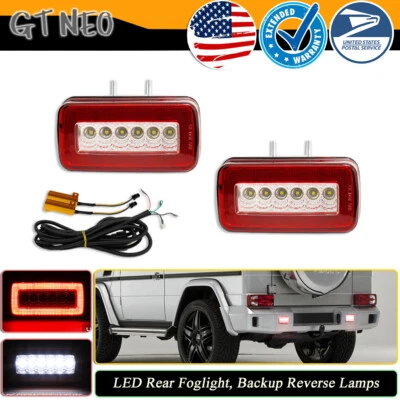 Luz de marcha atrás antiniebla LED para parachoques trasero para 86-18 Mercedes Benz W463 G500 G550 G55 AMG Foto 1 de 4