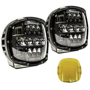 Rigid 300415 Adapt XP Scene Driving Spot White Rectangle LED Lights Pair Kit Set - Picture 1 of 16