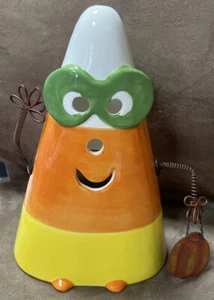 HALLMARK HALLOWEEN CANDY CORN SILLY MONSTER VOTIVE LUMINATE 8” SUPER CUTE!! - Picture 1 of 3