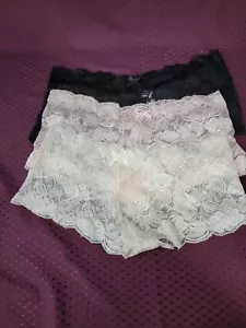 Steve Women's 3 Pairs Boyfriend Lace Panties Size Large - Picture 1 of 9