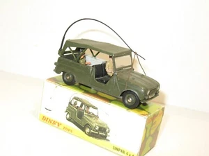 Dinky Toys Sinpar Military Gendarmerie Renault 4L Radio + Fixed Antenna Complete - Picture 1 of 7