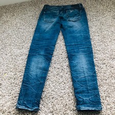 Cult Of Individuality Rocker Moto Women distress Denim Jeans  Knee 26