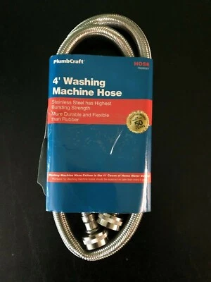 Manguera para lavadora 4' plomada artesanal acero inoxidable 7509500T      Foto 1 de 2