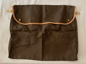 LOUIS VUITTON GARMENT INSERT LAUNDRY BAG NYLON & LEATHER TRIM FRANCE FREE SHIP - Picture 1 of 11