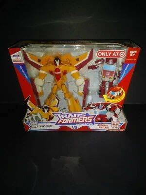 Transformers Animated Sunstorm vs Ratchet Hasbro 2008 Target Exclusive rid new - Image 1 of 4