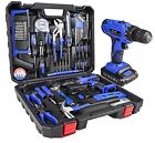 21V Tool Set with Drill, 350 in-lb Torque, 0 112PC Blue Drill with Tool