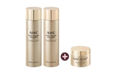 AHC Vital Golden Collagen Special Skin Care Set | Toner 140ml, Lotion 140ml, Cre - Image 1 of 3