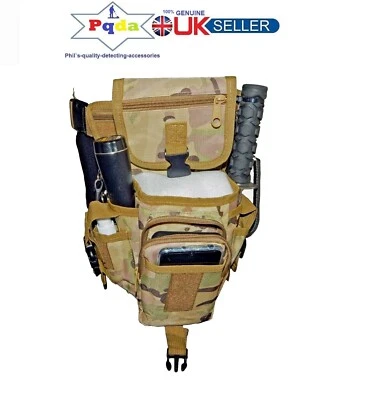 PQDA Metal Detecting Detector Tough Treasure Hunting Prospecting Finds Bag+2 Eyelets