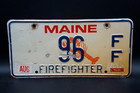 Maine FIREFIGHTER License Plate Lobster Low # 96