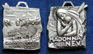 MEDAGLIA MONTAGNA SCI SKI VALLE D'AOSTA - "CAPANNA GNIFETTI" m.3647 MONTE ROSA - Picture 1 of 1