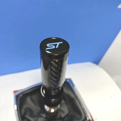 BLACK CARBON BLUE ST STICK SHIFT GEAR KNOB for FOCUS MK2 MK3 MK4 FIESTA MK7 2.0T - Image 1 of 4