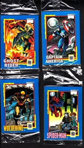 4 Unopened Packs - 1991 Impel Marvel - Trading Card Treats - Spider Man - 3 more - Picture 1 of 2