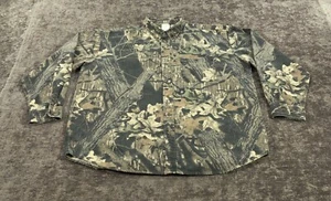 VTG Mossy Oak Camo Shirt Mens XXL Break Up Camouflage Hunting Long Sleeve Button - Picture 1 of 10