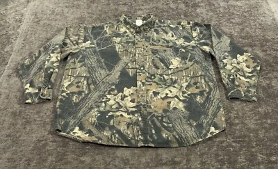 VTG Mossy Oak Camo Shirt Mens XXL Break Up Camouflage Hunting Long Sleeve Button - Image 1 of 4