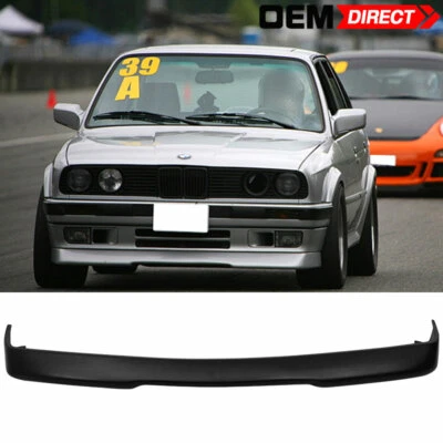 Fits 84-92 BMW E30 3-Series RG Style Unpainted Front Bumper Lip Spoiler - PU - Imagem 1 de 4