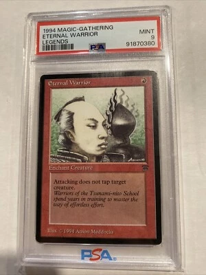 PSA 9 Mint Eternal Warrior Legends Red Uncommon MAGIC THE GATHERING MTG - Image 1 of 4