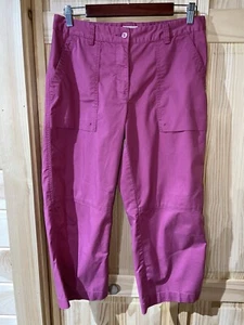 ADIDAS Raspberry Cropped Pants Stretch Size 10 Golf Casual Travel - Picture 1 of 12