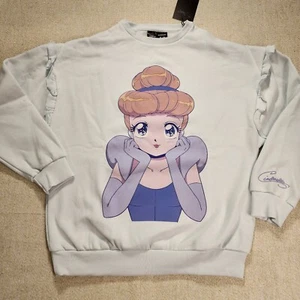 Cakeworthy Disney Princess Anime Cinderella Sweatshirt Crewneck Pullover Women M - Picture 1 of 15