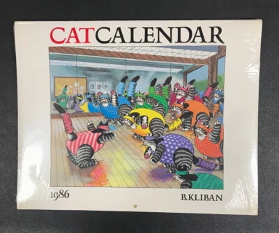 New Sealed Vintage 1986 B. Kliban Cat Calendar  14 x 11 inches - Image 1 of 2