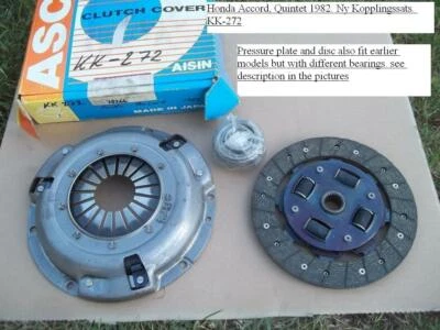 Honda Accord, Quintet 1982. Kit de embrague nuevo. KK-272 Foto 1 de 3