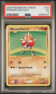 Pokemon Hitmonchan Holo Secret Raro - Platino - 129/127 - PSA 5 - Imagen 1 de 2