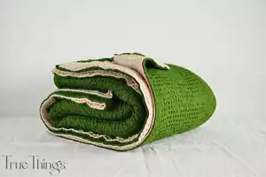 Double-sided waffle linen coverlet / Softened linen / Heavy weight - Picture 1 of 71