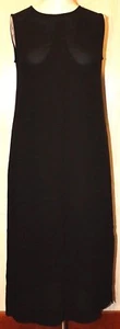 Eileen Fisher Long Black 100% Silk Sleeveless Dress S - Picture 1 of 6
