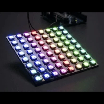 8x8 WS2812B LED Panel - RGB Matrix Display for DIY Projects - ESP32 - Arduino - Image 1 of 4