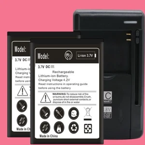 1750mAh 2-Battery + Desktop Charger Bundle for Samsung Galaxy Camera 2 EK-GC200 - Picture 1 of 3