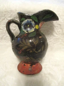 Mexikanische Keramik ~ Tonkrug ~ Milchkännchen ~ rustikal ~ Volkskunst ~ 5 1/8" hoch ~ 1960er - Bild 1 von 12