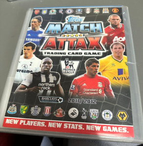 11-12 Topps Match Attax Trading card Binder with 289 Cards - No Dupes