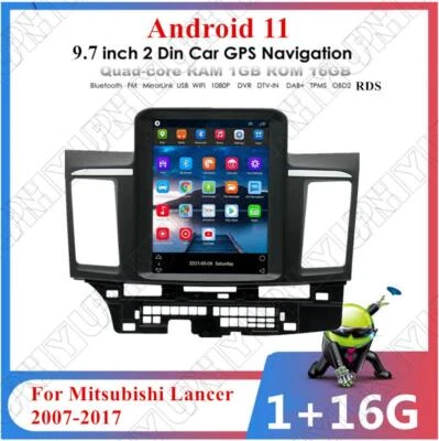 9.7" Android11 Stereo Radio GPS Navigation Wifi FM For Mitsubishi Lancer 2007-17 - Image 1 of 4