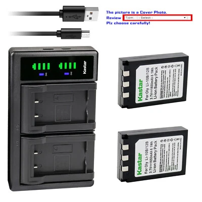 Cargador USB Kastar Batería LTD2 para Olympus Li-10B Li-12B Li-10C y Camedia D-590 Foto 1 de 4