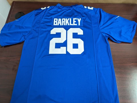 Saquon Barkley NY Giants Blue/Home Authentic Nike "On Field" Jersey - Size XXXL Cover