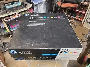 HP 201A LaserJet Toner Cartridges - 4 Pack. Black, Yellow, Cyan, Magenta. - Photo 1/3