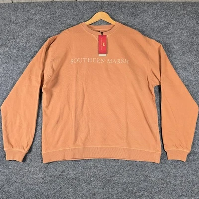 Sudadera Southern Marsh Seawash Caramelo Cuello Redondo Para Hombre Talla Pequeña Algodón Foto 1 de 4