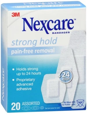 240 (12 cajas) vendajes Nexcare sujeción fuerte eliminación sin dolor tamaños surtidos Foto 1 de 2