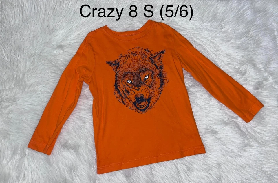 Top Crazy 8 Back to School Estilo Naranja Lobo Manga Larga Talla S (5/6) Foto 1 de 1