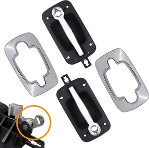 Chrome Exterior Door Handles with Bezels for International Truck 4100–8600 Cab - Picture 1 of 5