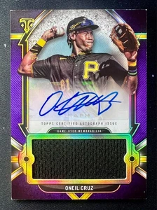 2024 Topps Triple Threads Oneil Cruz Autograph Jumbo Relic /75 #AJR-OC Pirates - Bild 1 von 2