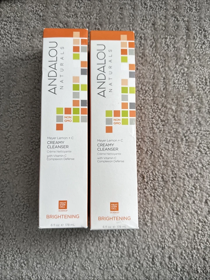2 Pack Andalou Naturals Meyer Lemon + C Creamy Cleanser Brightening 6 Oz Each - Image 1 of 1