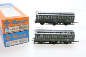 H0 Roco 44222A 44223A DB Abteilwagen 1. + 2. Kl. Personenwagen AC Konv. OVP N99 - Picture 1 of 4