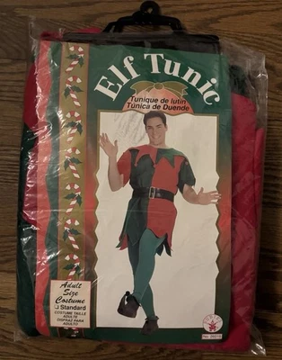 Disfraz de Elfo de Vacaciones Túnica y Cinturón Navidad RUBÍES Talla Única para la mayoría Sombrero de Santa Foto 1 de 4