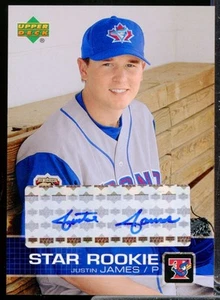 Justin James Card 2003 Upper Deck Prospect Premieres Autographs #P40  - Picture 1 of 2