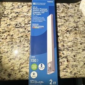 utilitech 10 in battery powered motion activated magnetic led bar lights 2 Ct - Picture 1 of 2