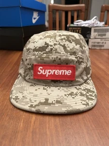 Supreme Nyco Twill Camp Cap Tan Digi Camo FW17 - Picture 1 of 7