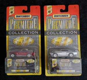 Matchbox Premiere Collection '62 Corvette, Pontiac GTO Judge NIP 1995 - Picture 1 of 2
